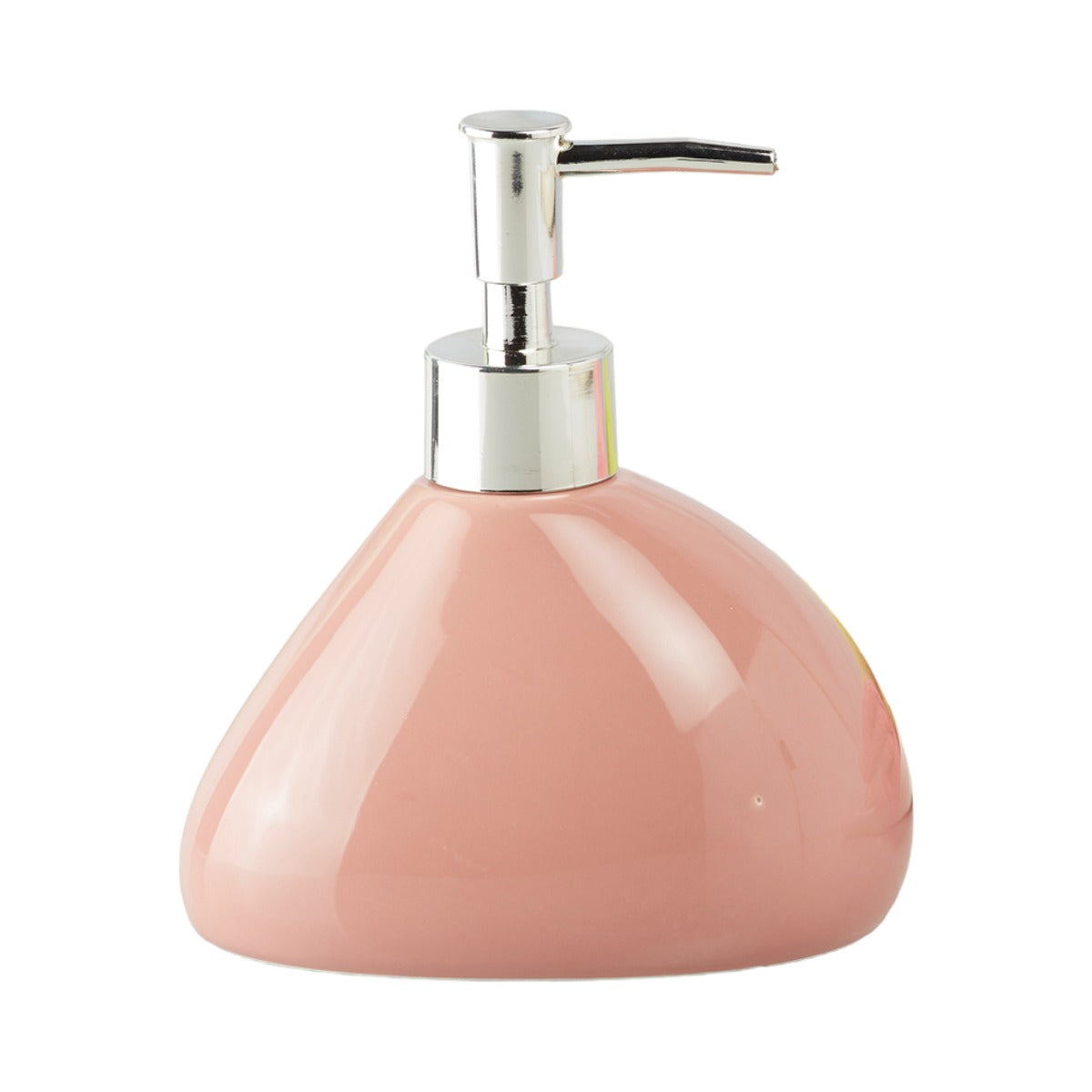 Ceramic Soap Dispenser for handwash for Bathroom, Pink, (Set of 1) (7967)