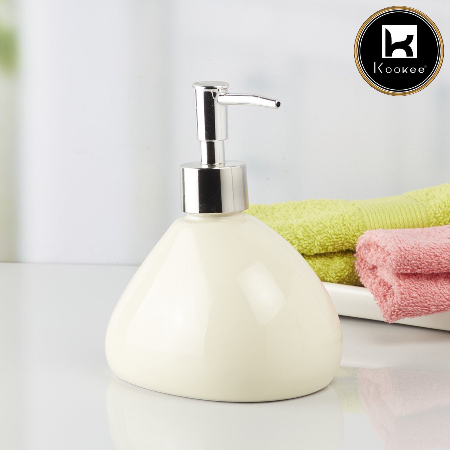 Kookee Ceramic Soap Dispensers, Off White, ART07968