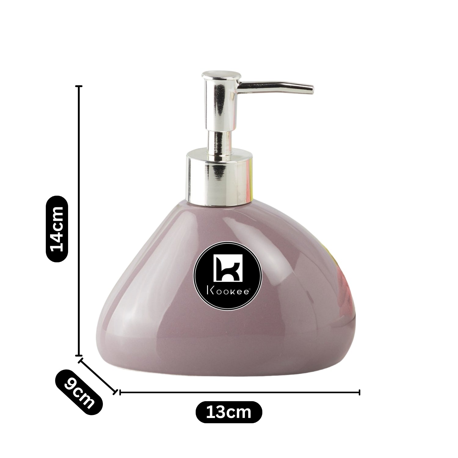 Kookee Ceramic Soap Dispensers, Brown, ART07970