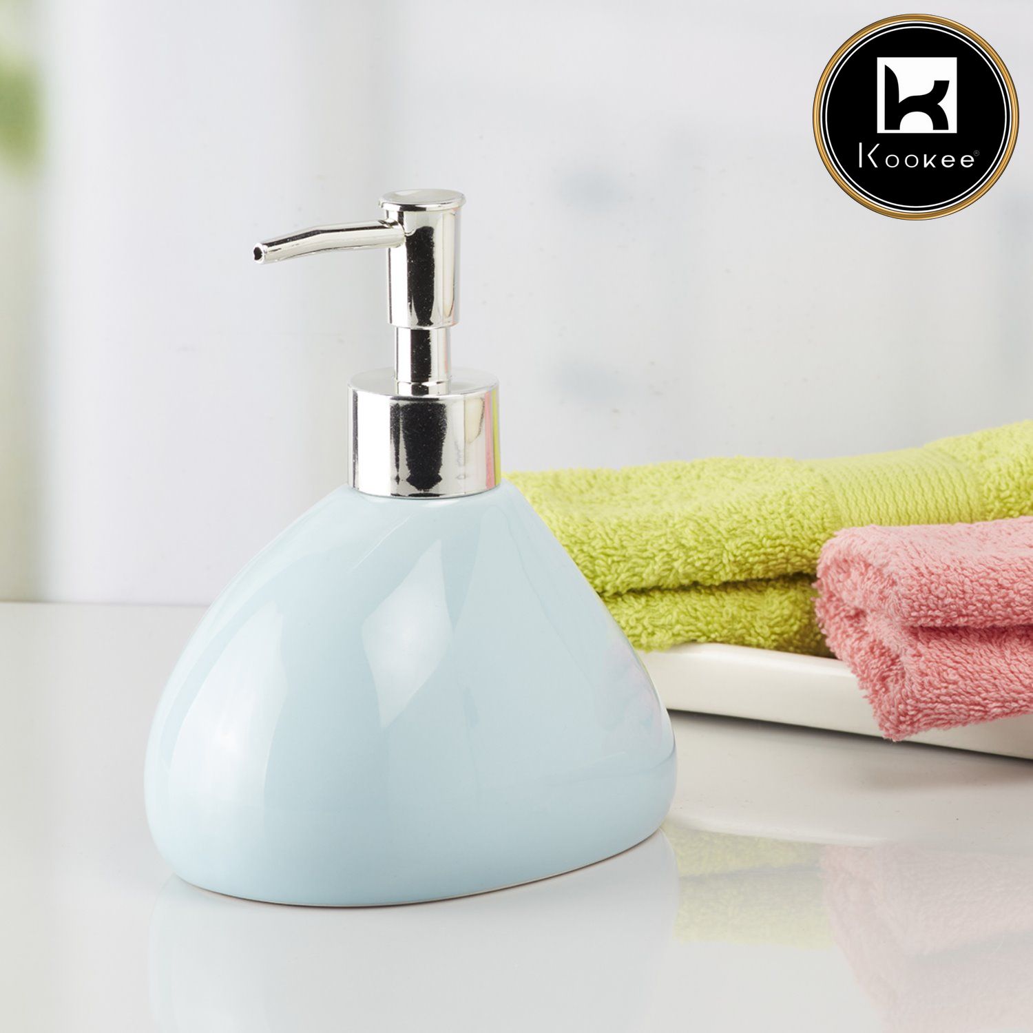 Kookee Ceramic Soap Dispensers, Blue, ART07972