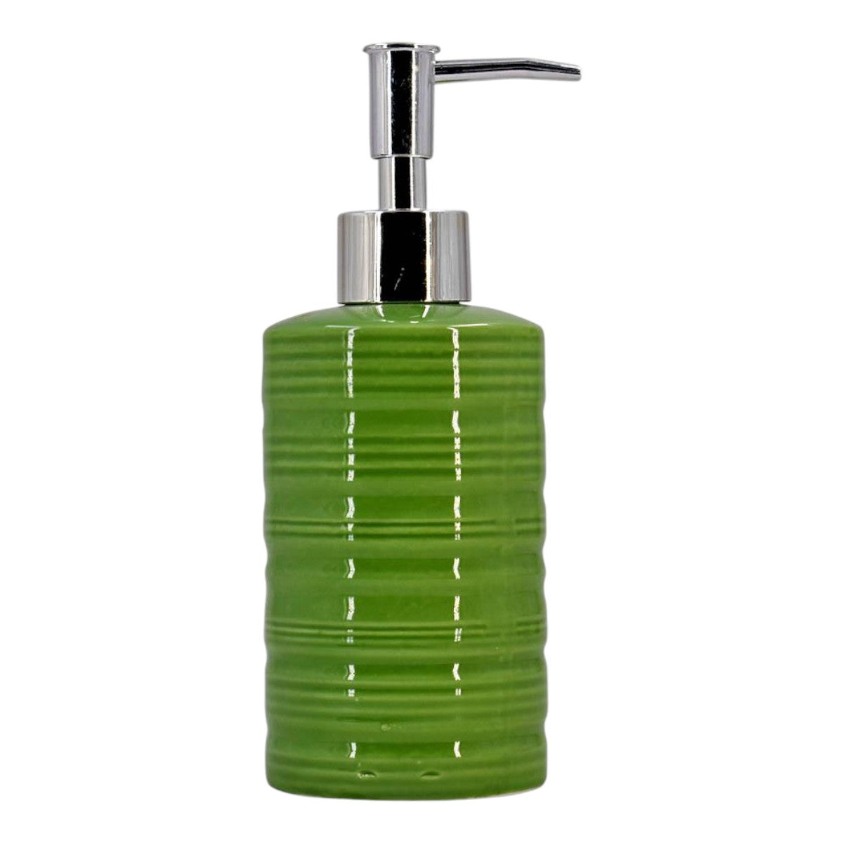 Ceramic Soap Dispenser for handwash for Bathroom, Green, (Set of 1) (7974)
