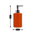 Ceramic Soap Dispenser for handwash for Bathroom, Orange, (Set of 1) (7975)