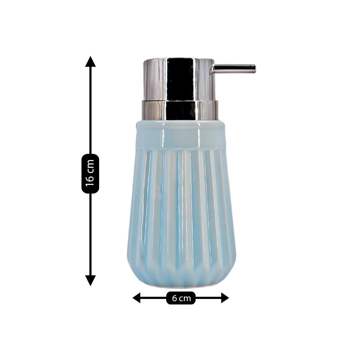 Ceramic Soap Dispenser for handwash for Bathroom, Blue, (Set of 1) (7980)