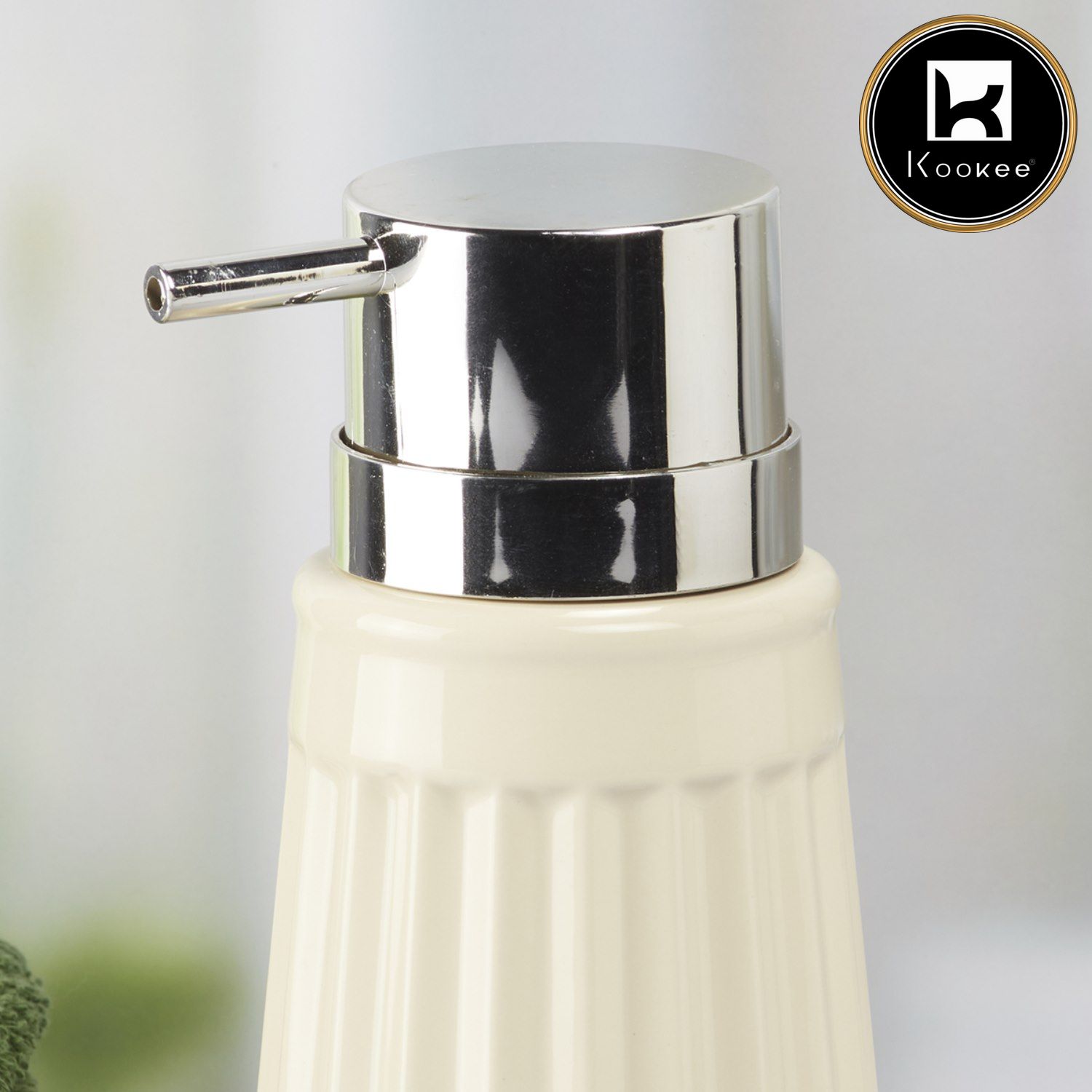 Kookee Ceramic Soap Dispensers, Off White, ART07981