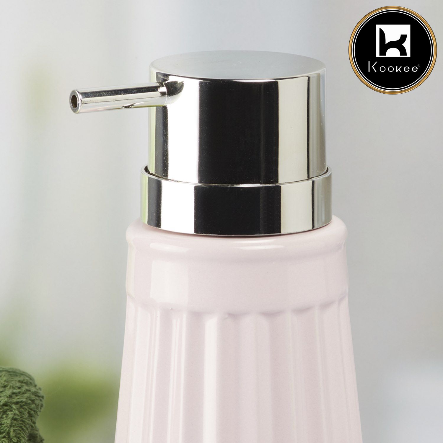 Kookee Ceramic Soap Dispensers, Pink, ART07982