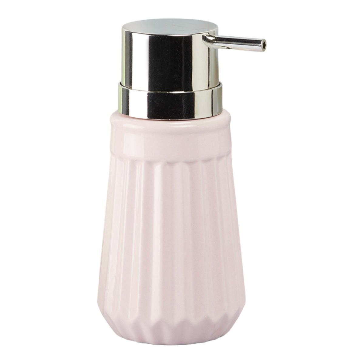 Ceramic Soap Dispenser for handwash for Bathroom, Pink, (Set of 1) (7982)