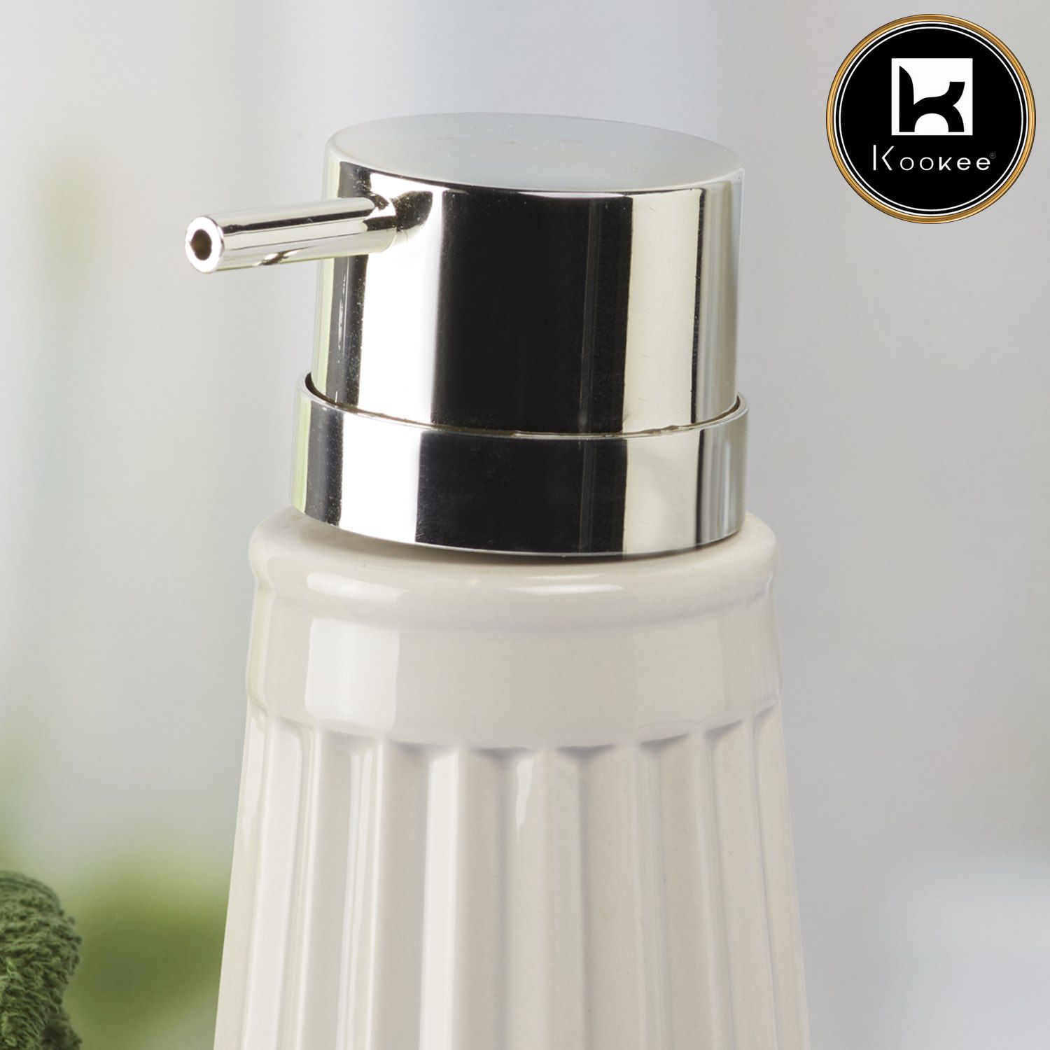 Kookee Ceramic Soap Dispensers, Grey, ART07983