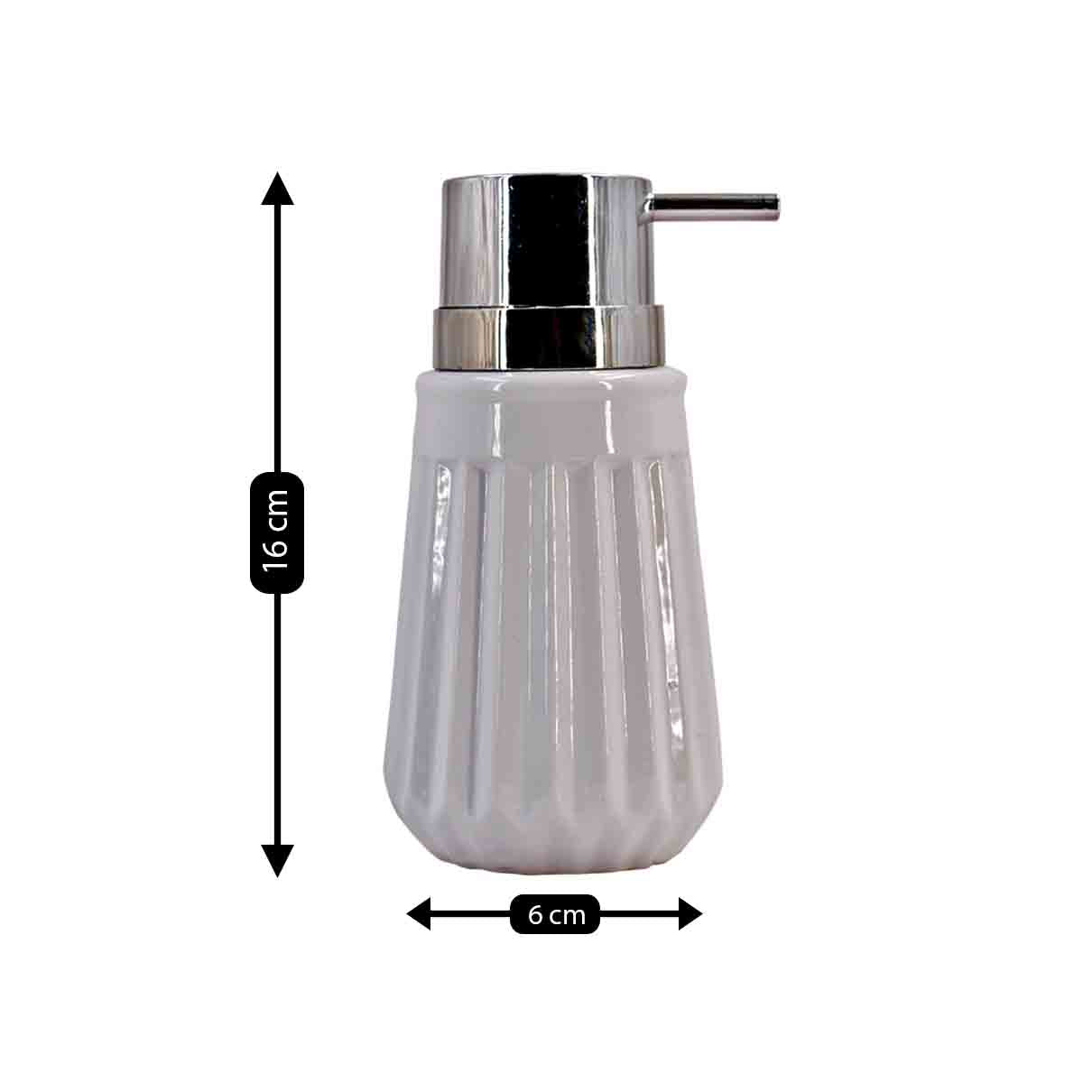 Ceramic Soap Dispenser for handwash for Bathroom, Grey, (Set of 1) (7983)