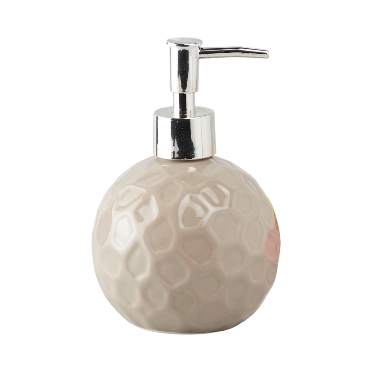 Ceramic Soap Dispenser for handwash for Bathroom, Beige, (Set of 1) (8008)