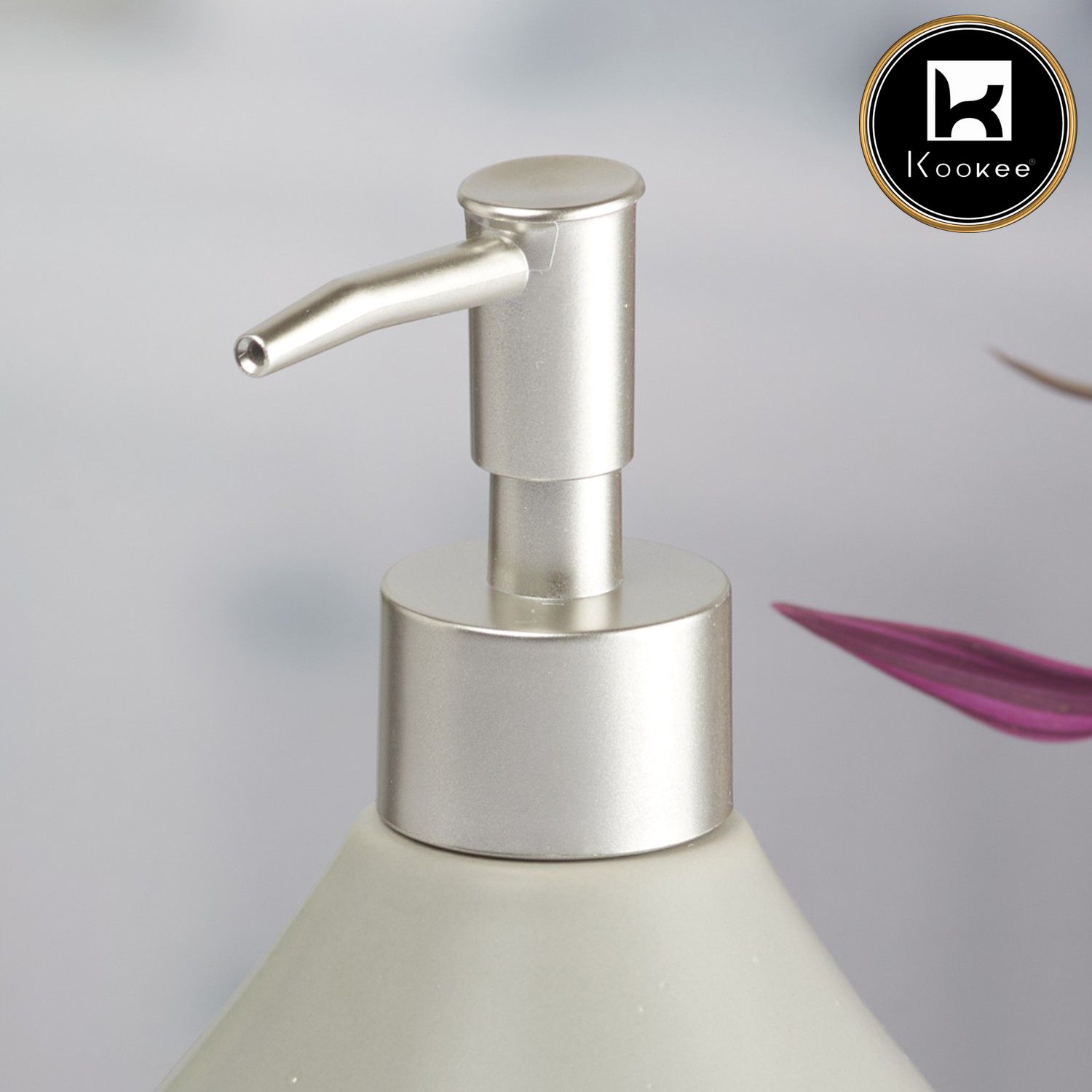Kookee Ceramic Soap Dispensers, Grey, ART08015