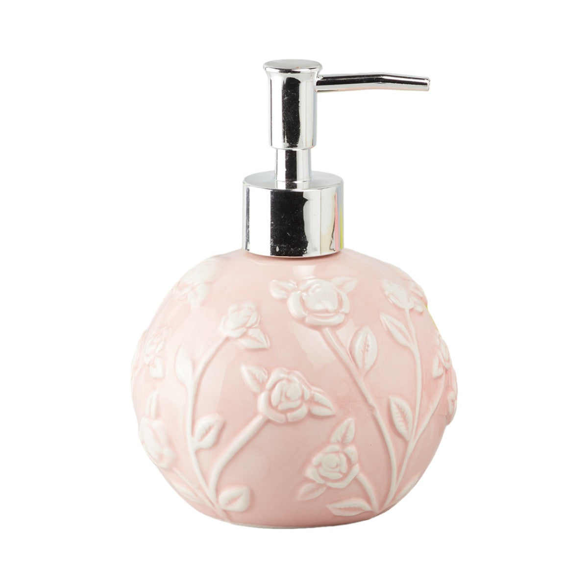 Ceramic Soap Dispenser for handwash for Bathroom, Pink, (Set of 1) (8017)