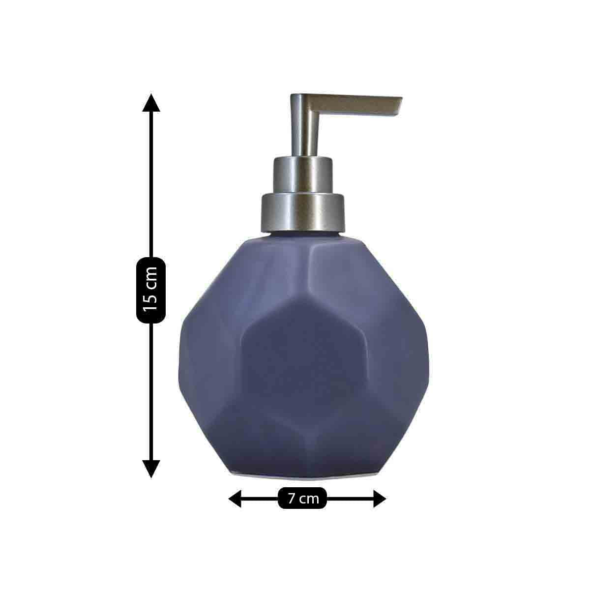 Ceramic Soap Dispenser for handwash for Bathroom, Blue, (Set of 1) (8022)