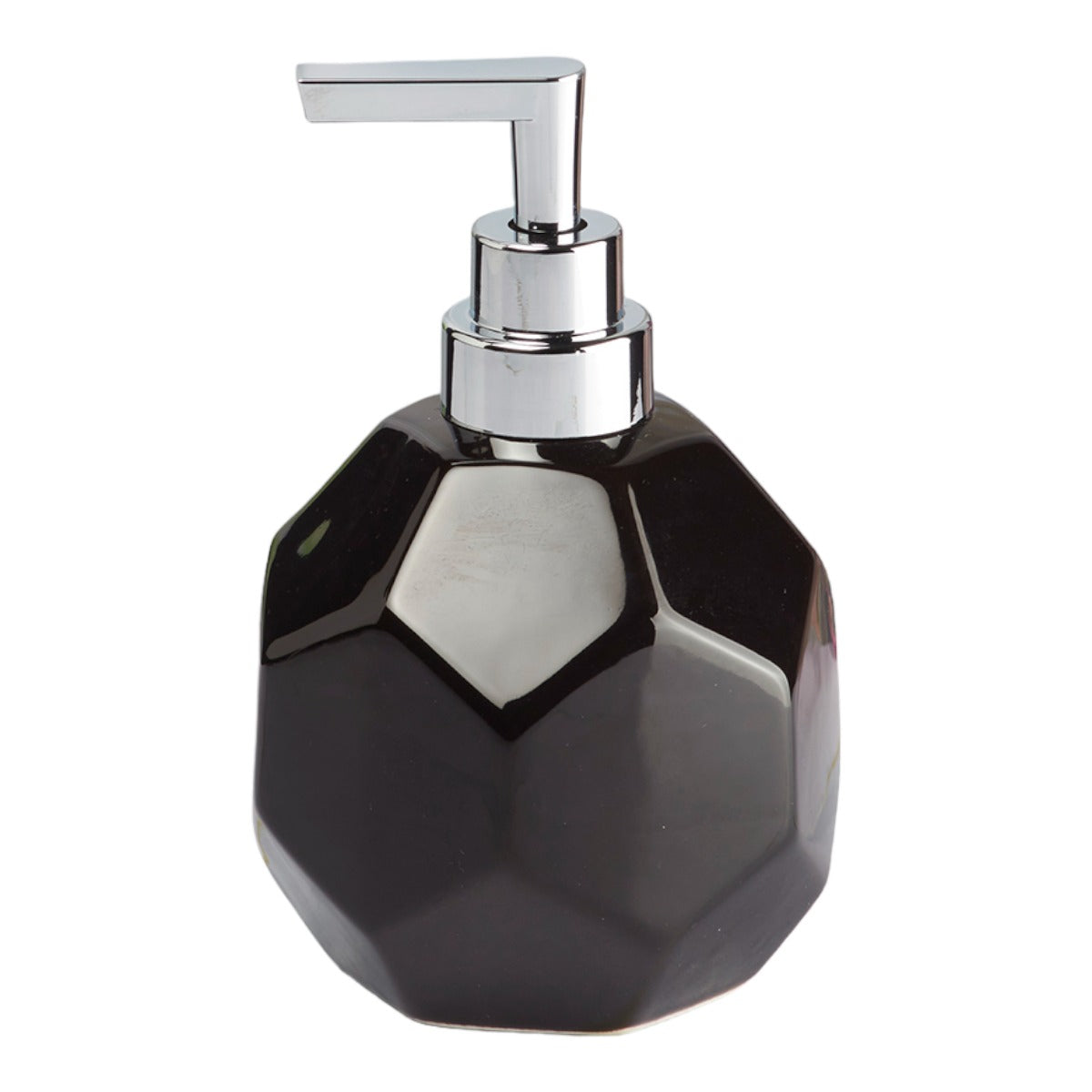 Ceramic Soap Dispenser for handwash for Bathroom, Black, (Set of 1) (8024)