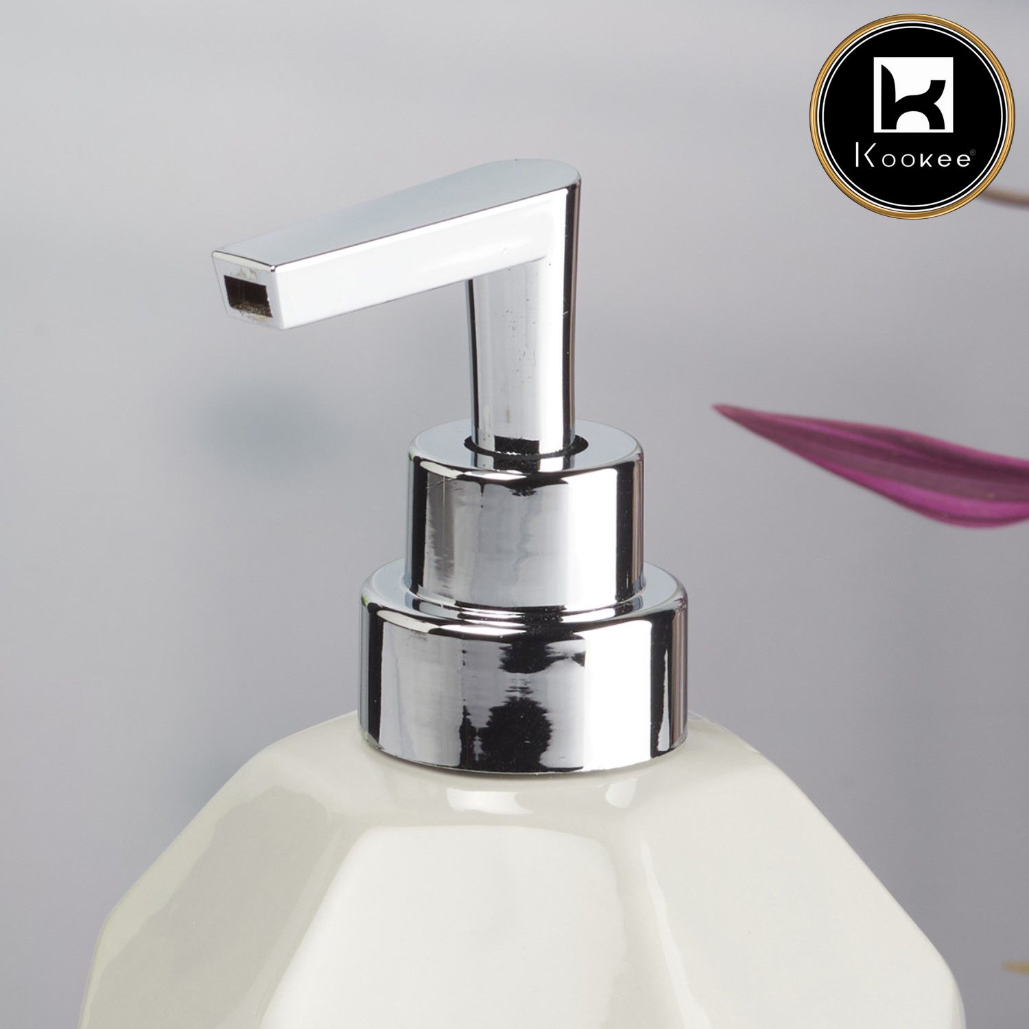 Kookee Ceramic Soap Dispensers, Grey, ART08025