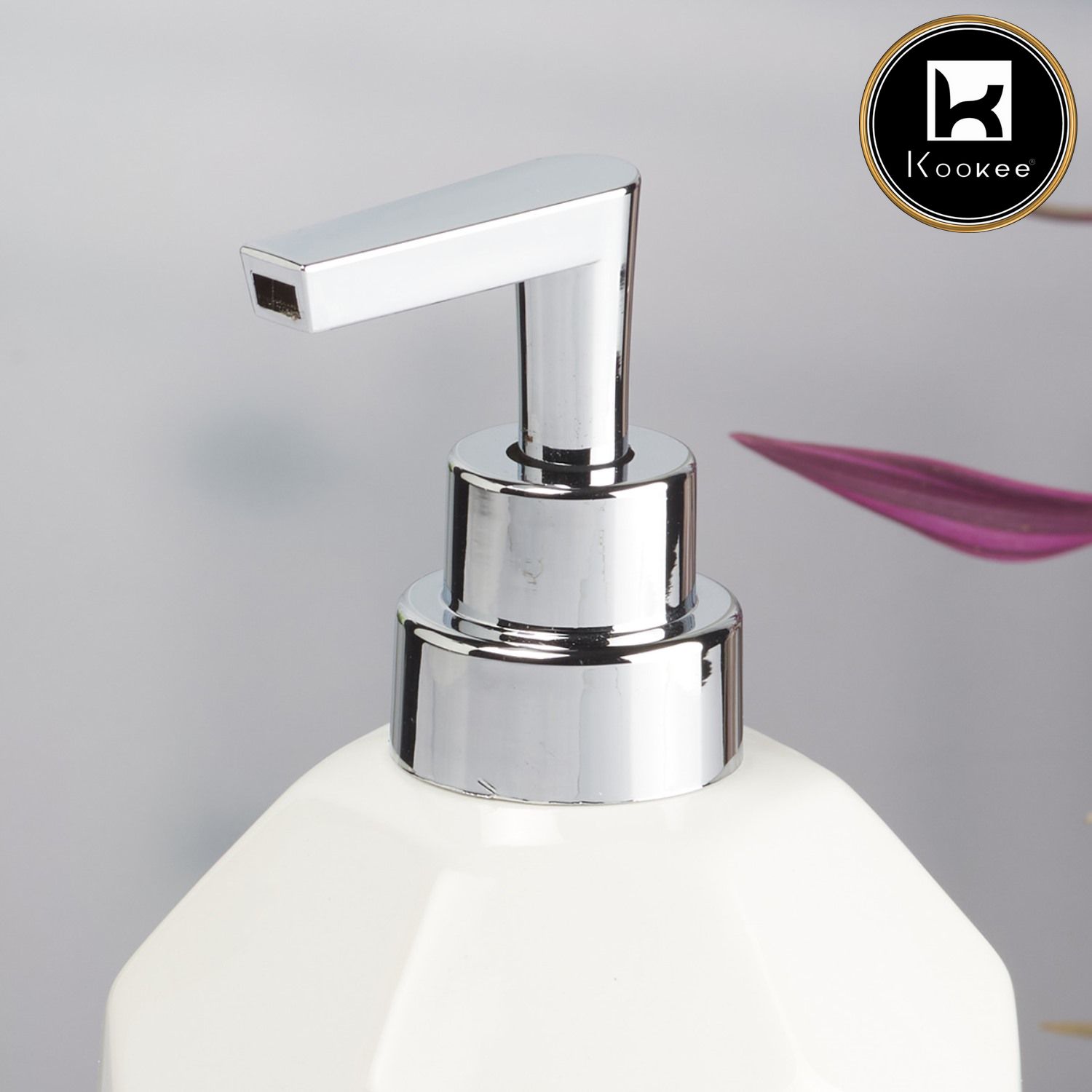 Kookee Ceramic Soap Dispensers, White, ART08027