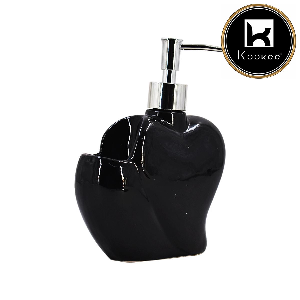 Kookee Ceramic Soap Dispensers, Black, ART08028
