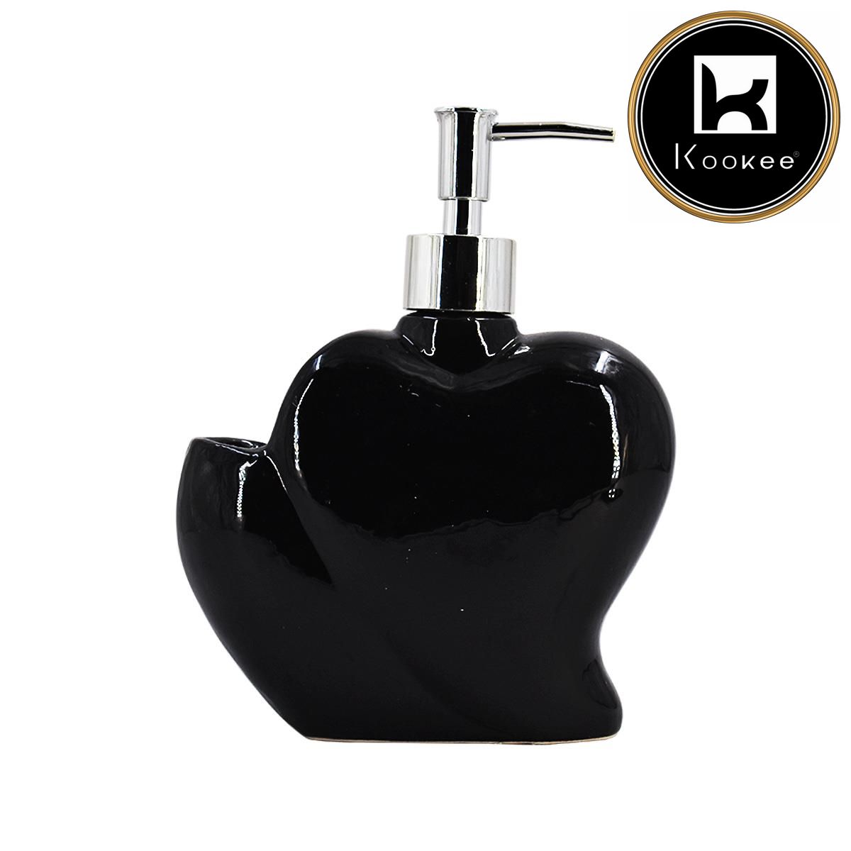 Kookee Ceramic Soap Dispensers, Black, ART08028