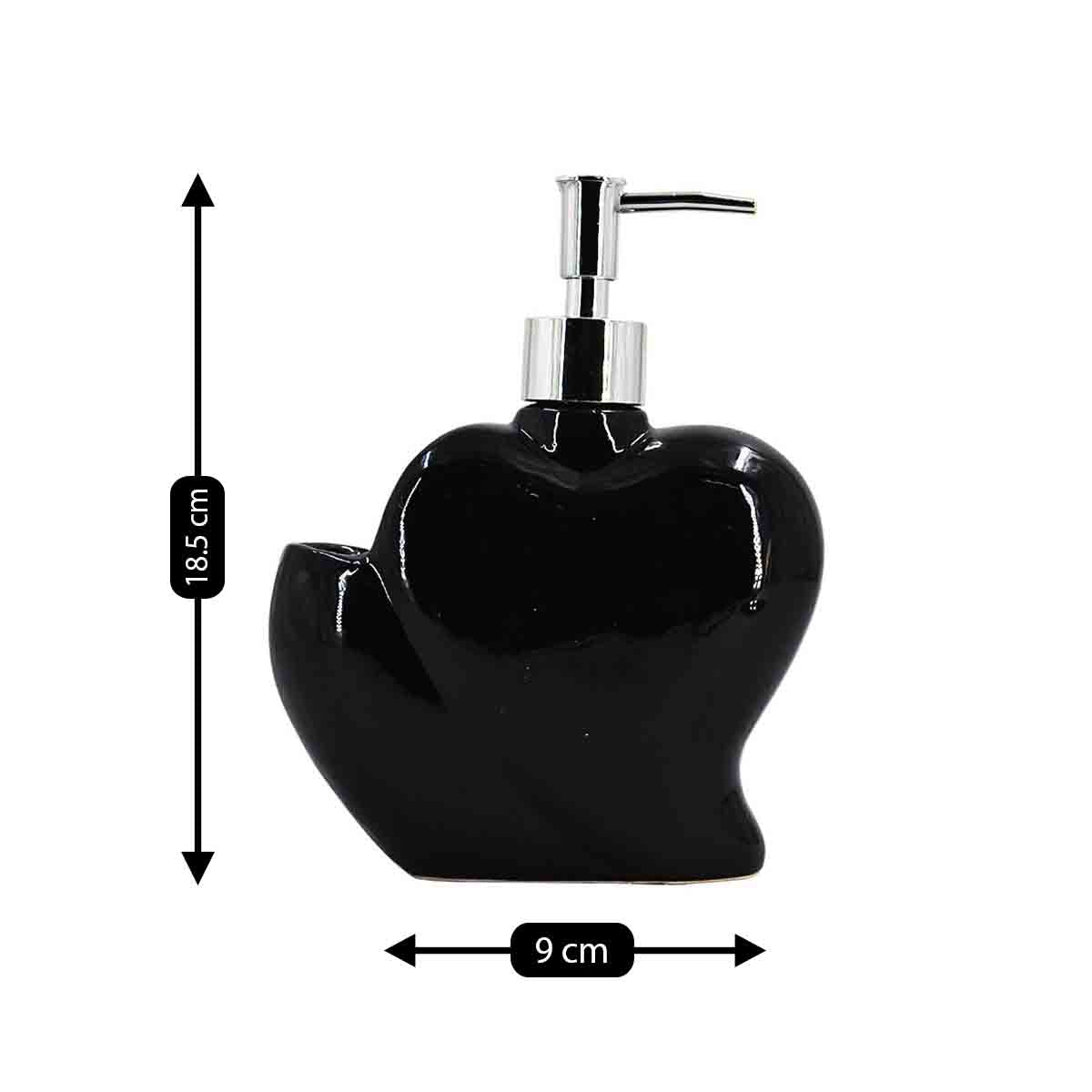 Ceramic Soap Dispenser for handwash for Bathroom, Black (V-CSD-024)