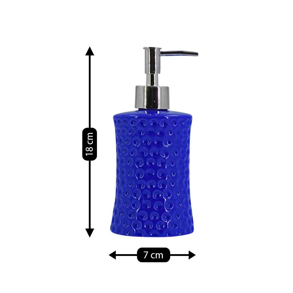 Ceramic Soap Dispenser for handwash for Bathroom, Blue (V-CSD-039)