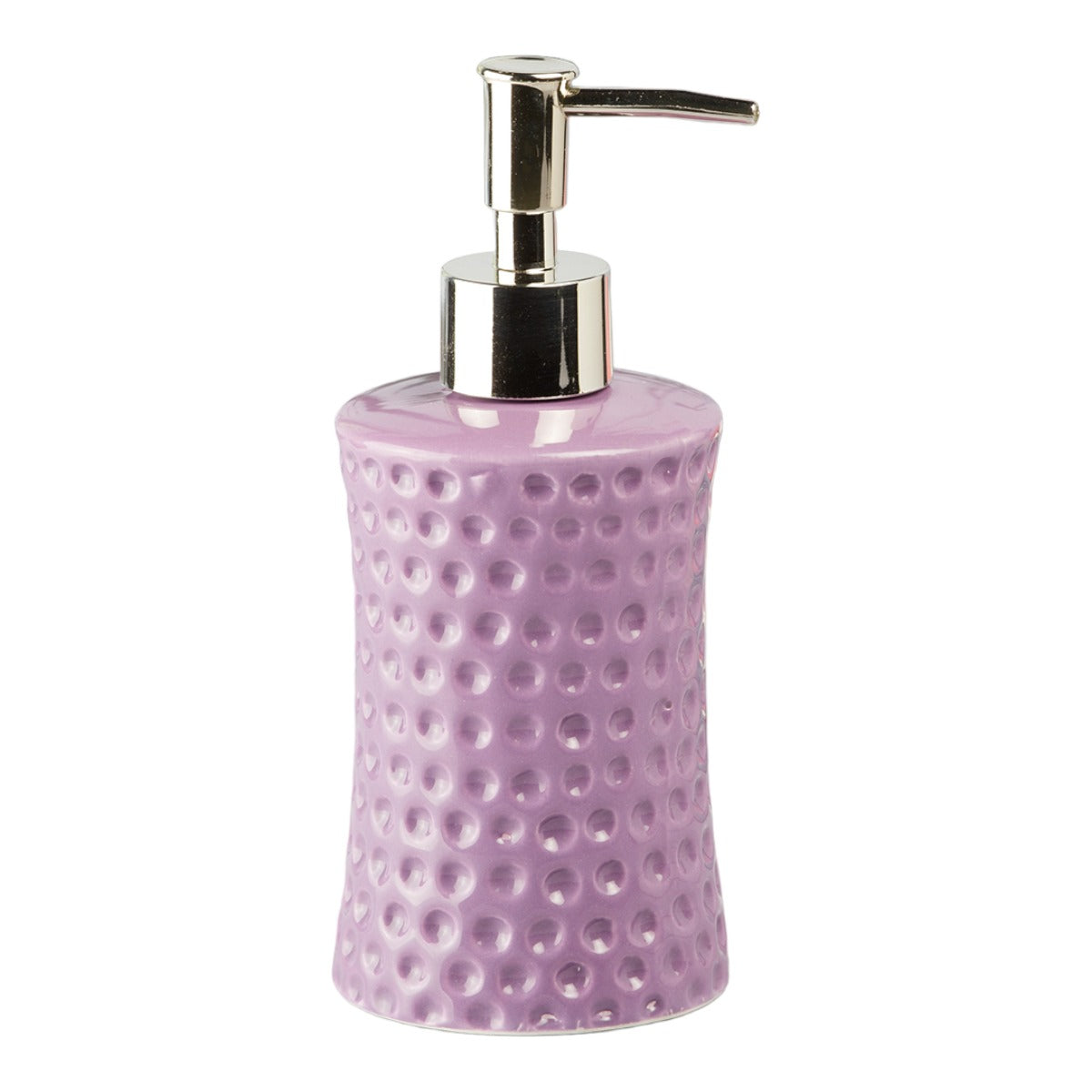 Ceramic Soap Dispenser for handwash for Bathroom, Purple, (Set of 1) (8041)