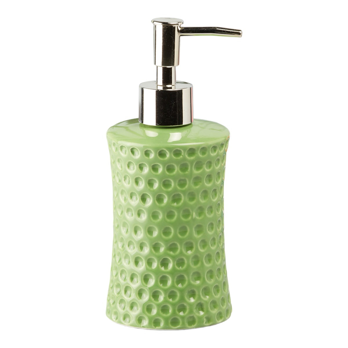 Ceramic Soap Dispenser for handwash for Bathroom, Green, (Set of 1) (8042)