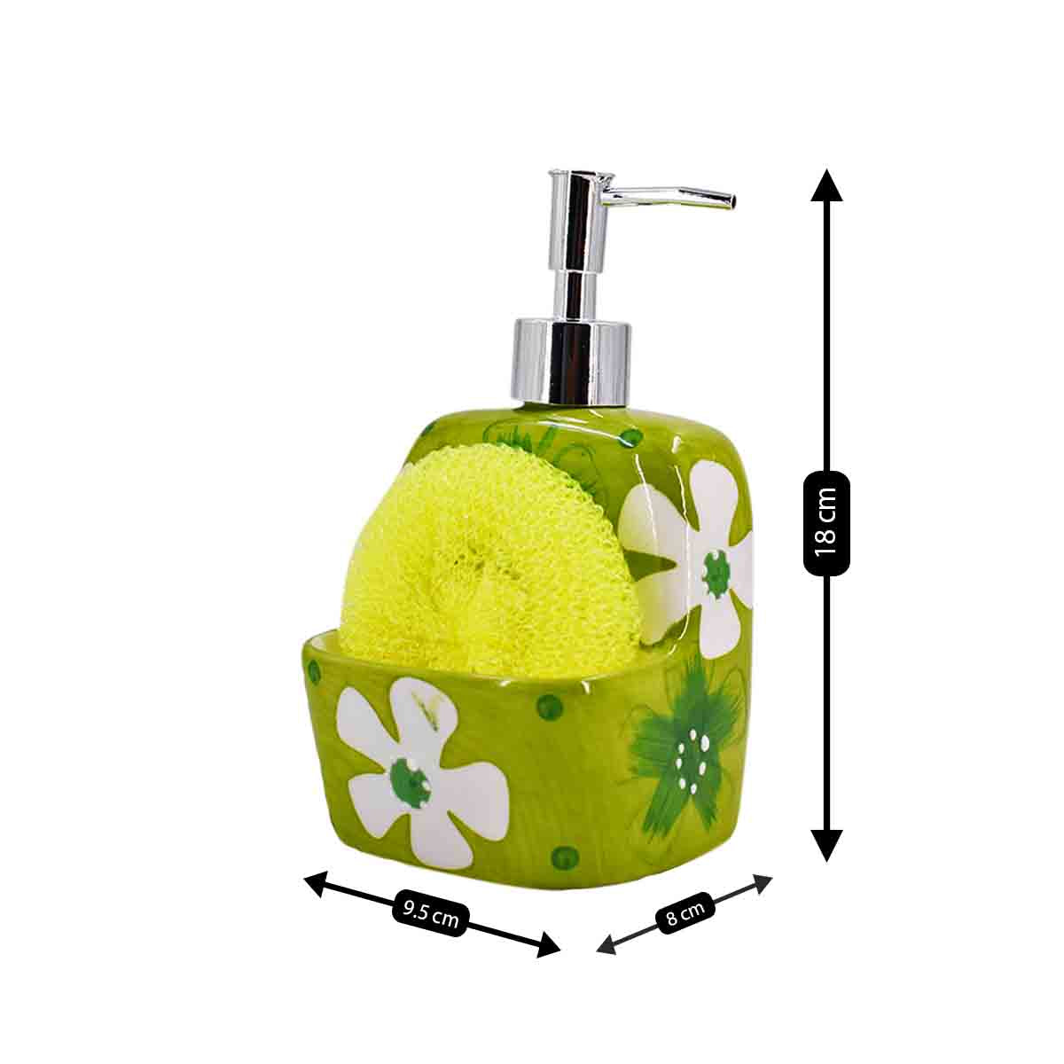 Ceramic Soap Dispenser for handwash for Bathroom, Yellow, (Set of 1) (8047)