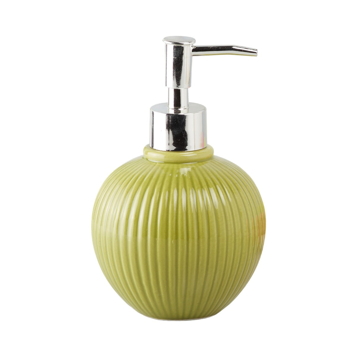 Ceramic Soap Dispenser for handwash for Bathroom, Green, (Set of 1) (8049)