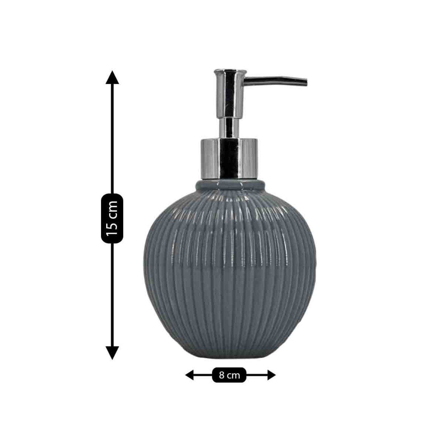 Kookee Ceramic Soap Dispensers, Grey, ART08051