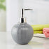 Kookee Ceramic Soap Dispenser for Bathroom handwash, refillable pump bottle for Kitchen hand wash basin, Set of 1, Grey (8051)