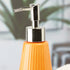 Ceramic Soap Dispenser handwash Pump for Bathroom, Set of 1, Orange (8054)