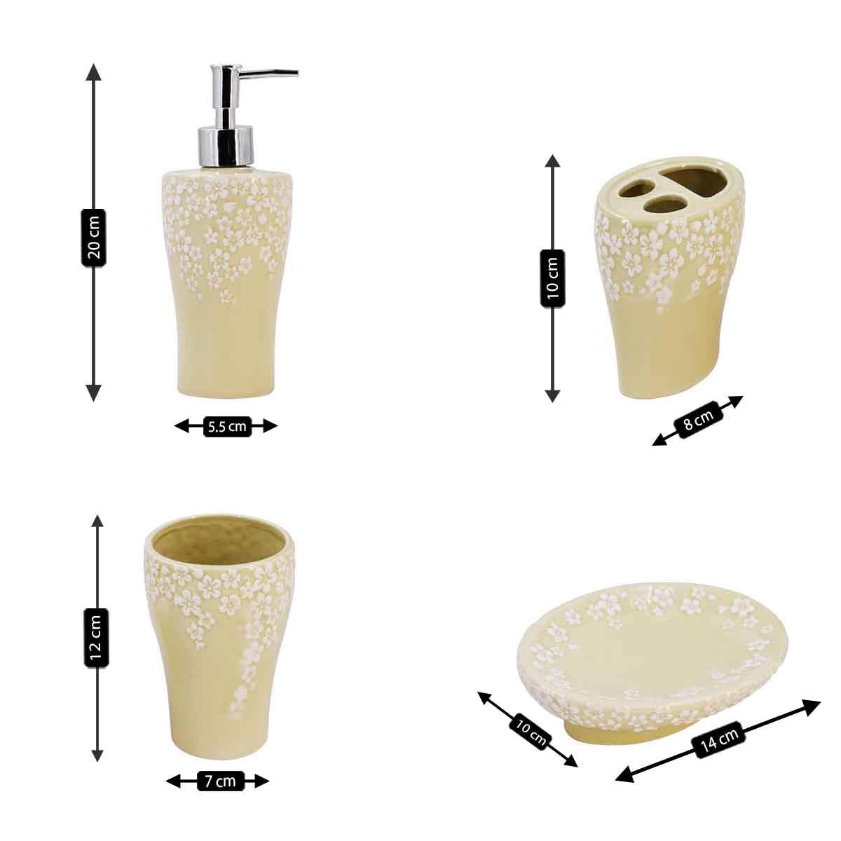 Kookee Ceramic Bathroom Sets, Off White, ART08075