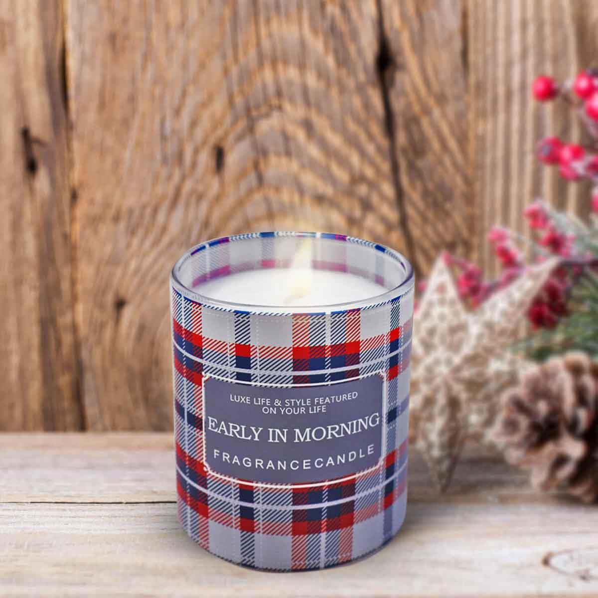 Soy Wax Candle in Glass Jar (40H Burn Time) (AXW3007-A)