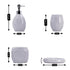 Ceramic Bathroom Accessories Set of 4 with Soap Dispenser (8106)