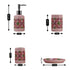 Ceramic Bathroom Set of 4 with Soap Dispenser (8119)