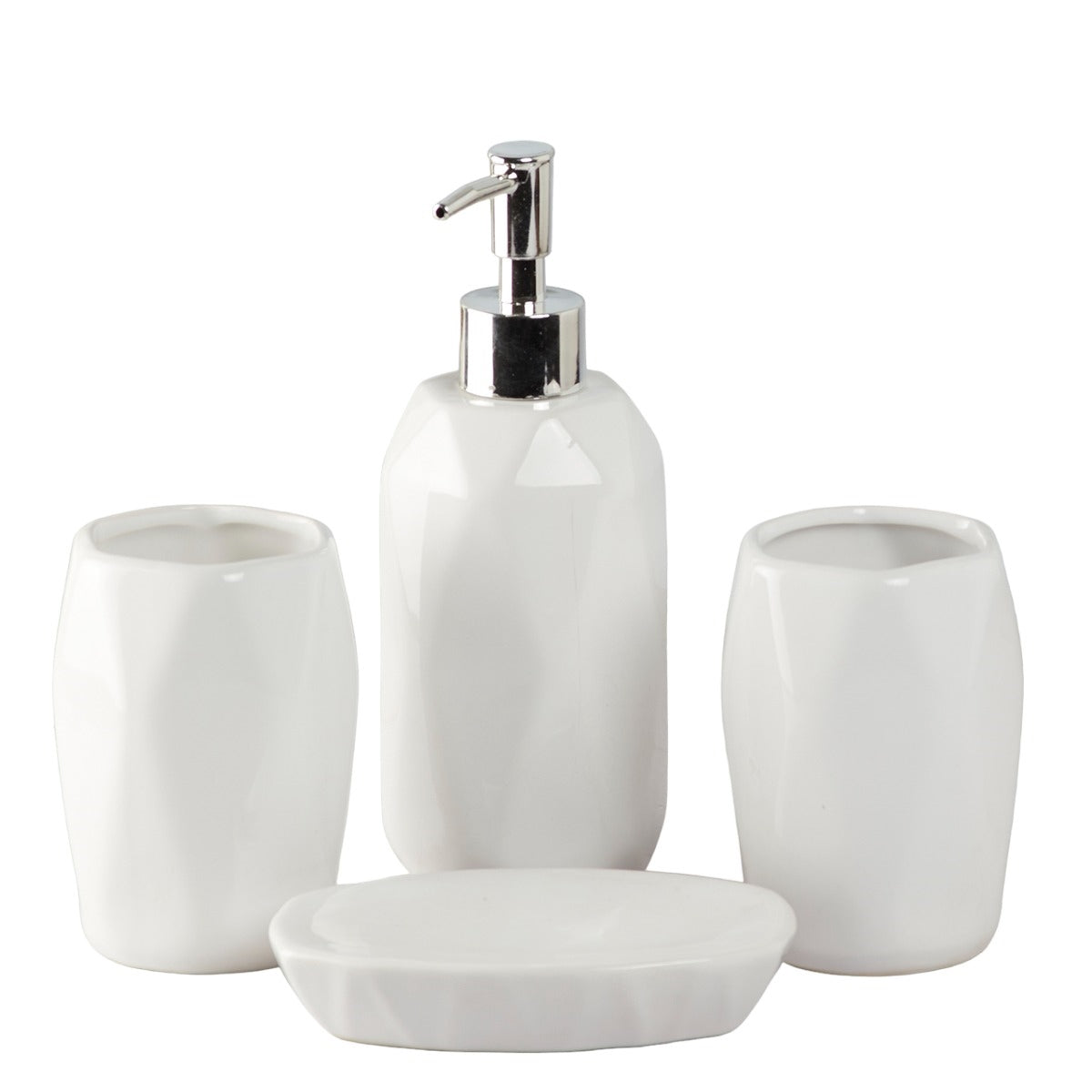 Kookee Ceramic Bathroom Sets, White, ART08122