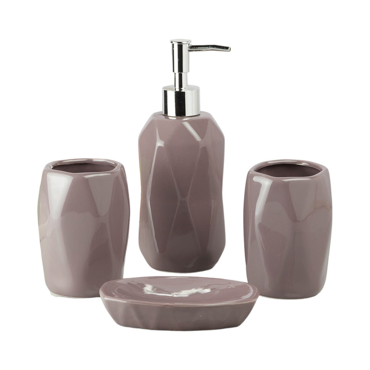Kookee Ceramic Bathroom Sets, Brown, ART08124
