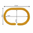 Shower Curtain Rings, 12 C shape Hooks - (JS160913) Yellow