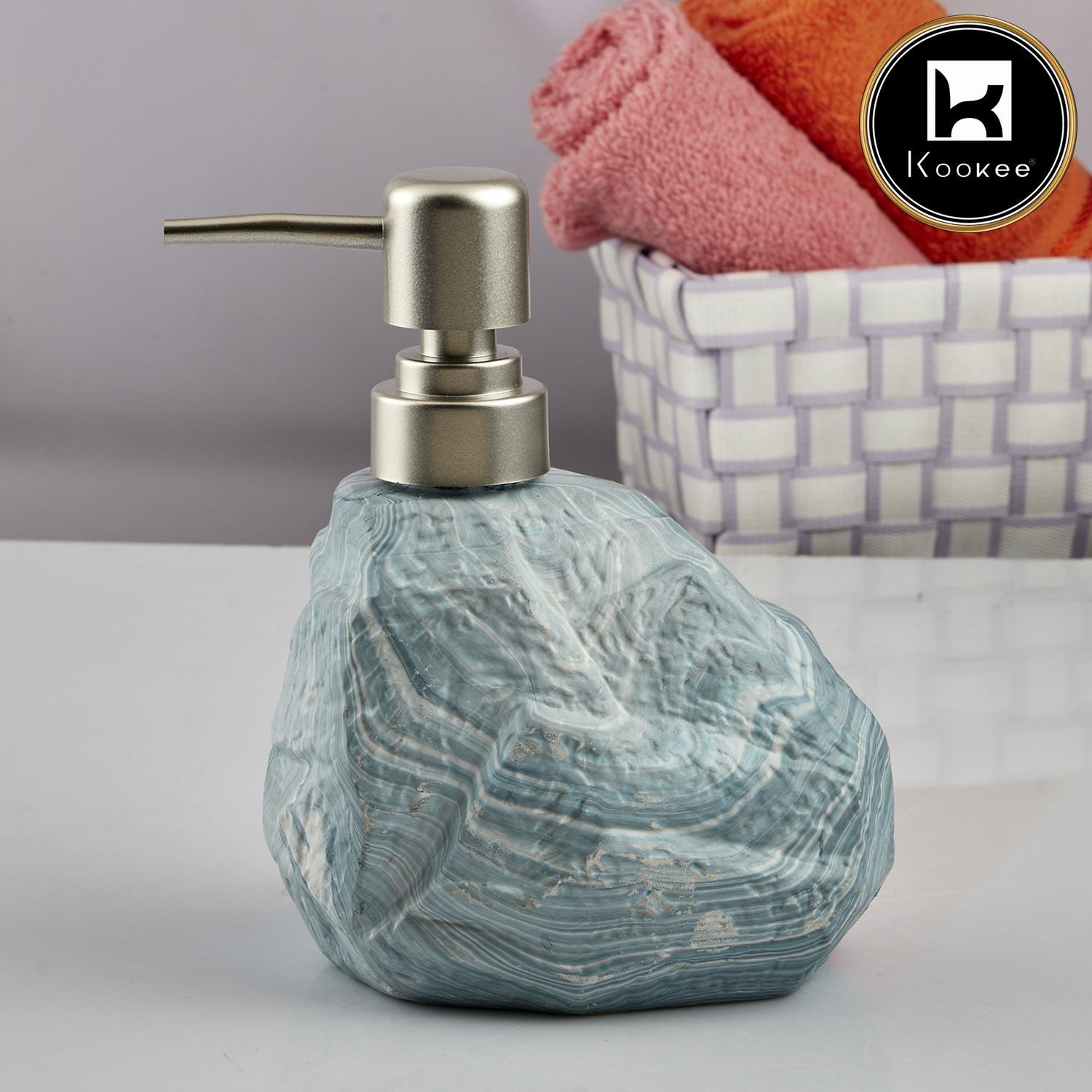 Kookee Ceramic Soap Dispensers, Blue, ART08156