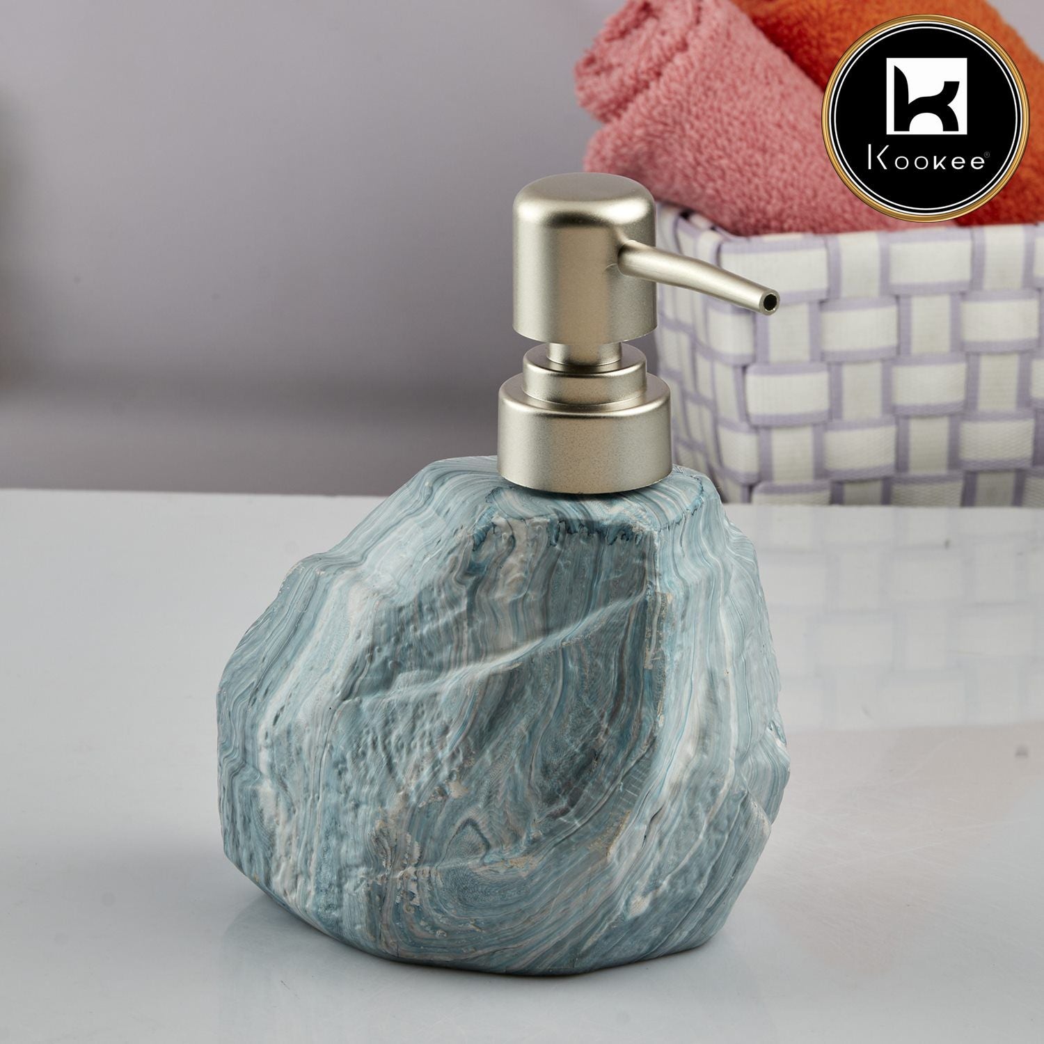 Kookee Ceramic Soap Dispensers, Blue, ART08156