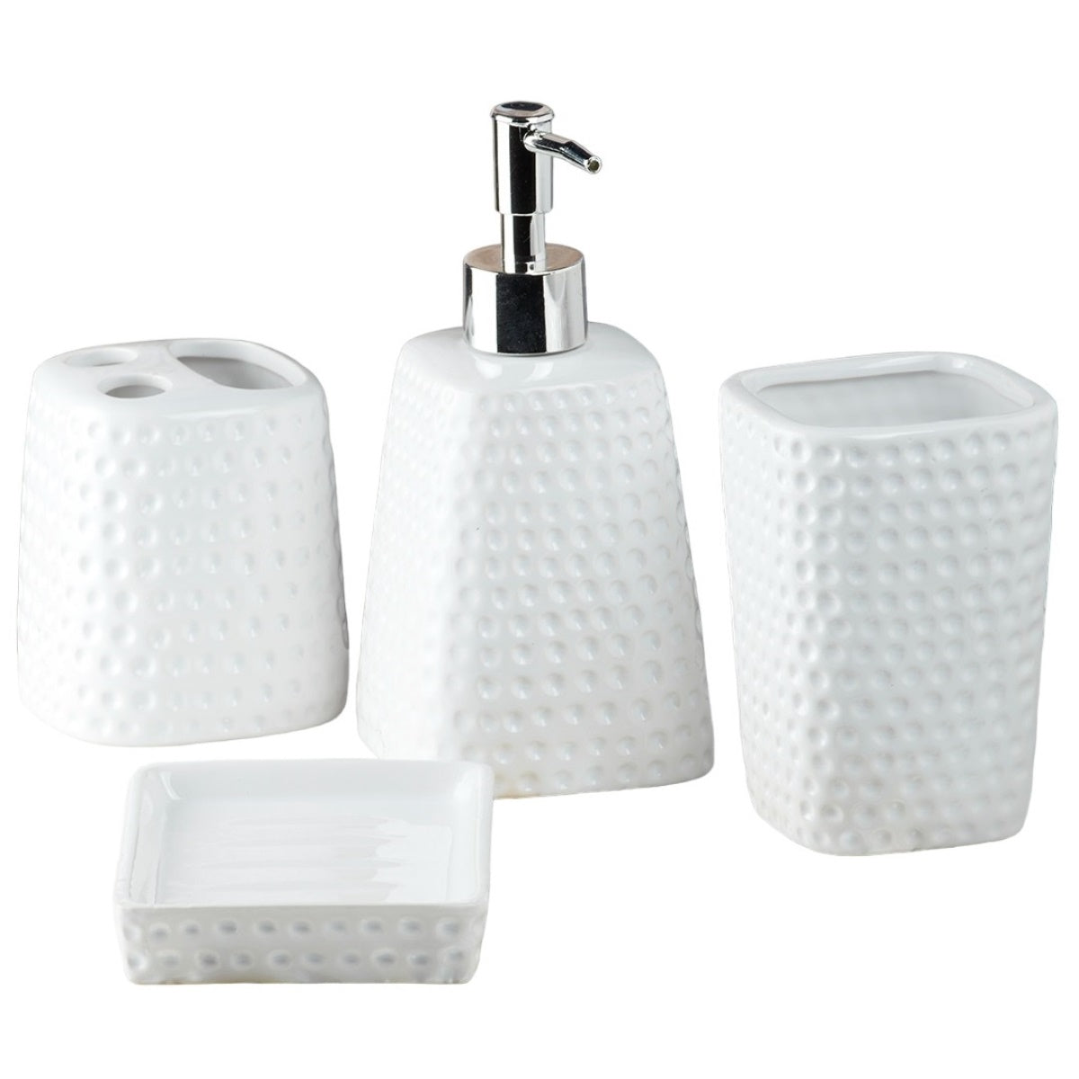Kookee Ceramic Bathroom Sets, White, ART08157