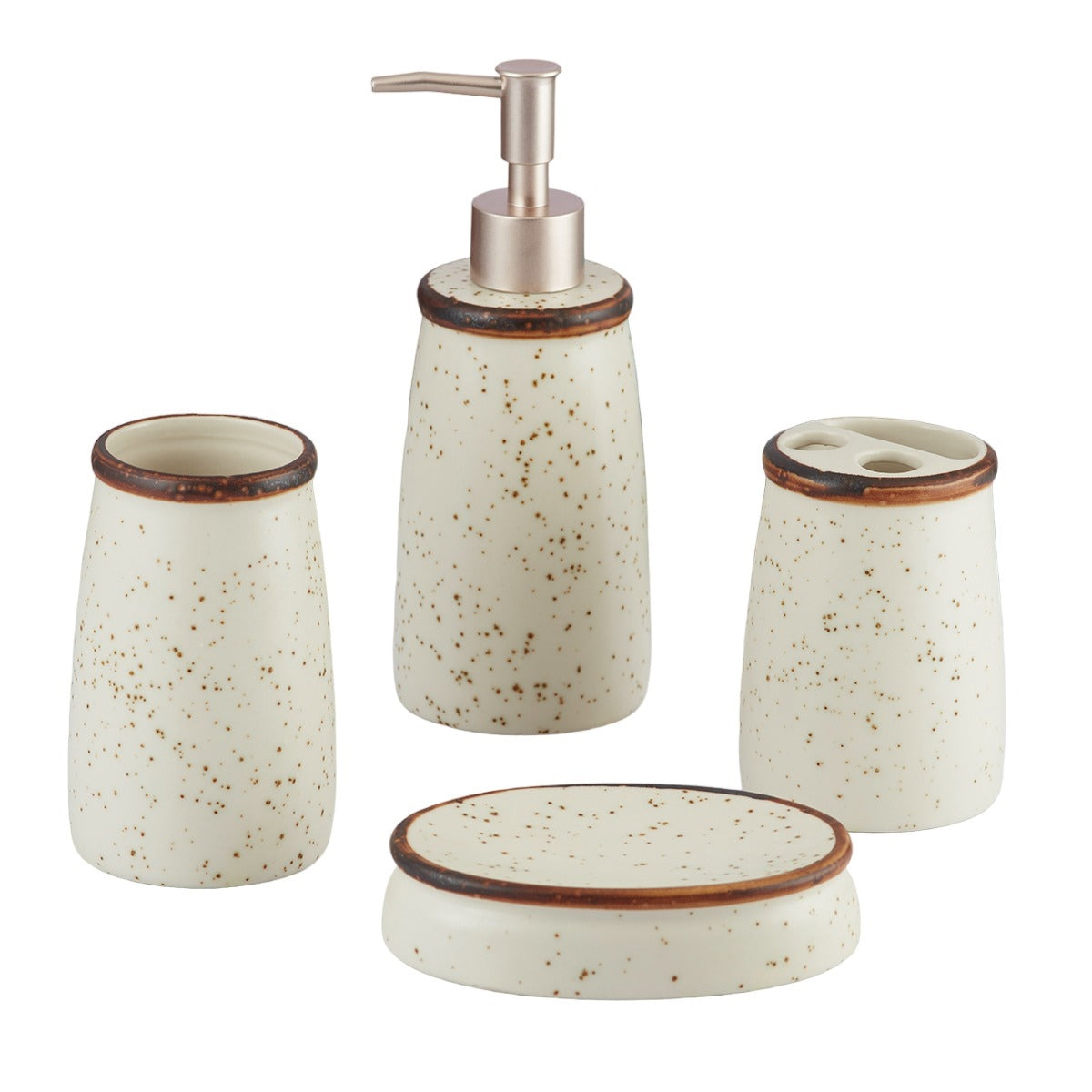 Kookee Ceramic Bathroom Sets, Beige, ART08163