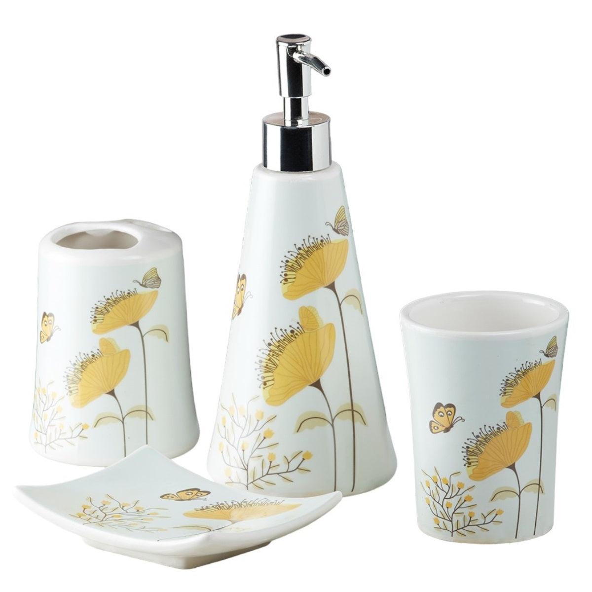Kookee Ceramic Bathroom Sets, Multi, ART08172