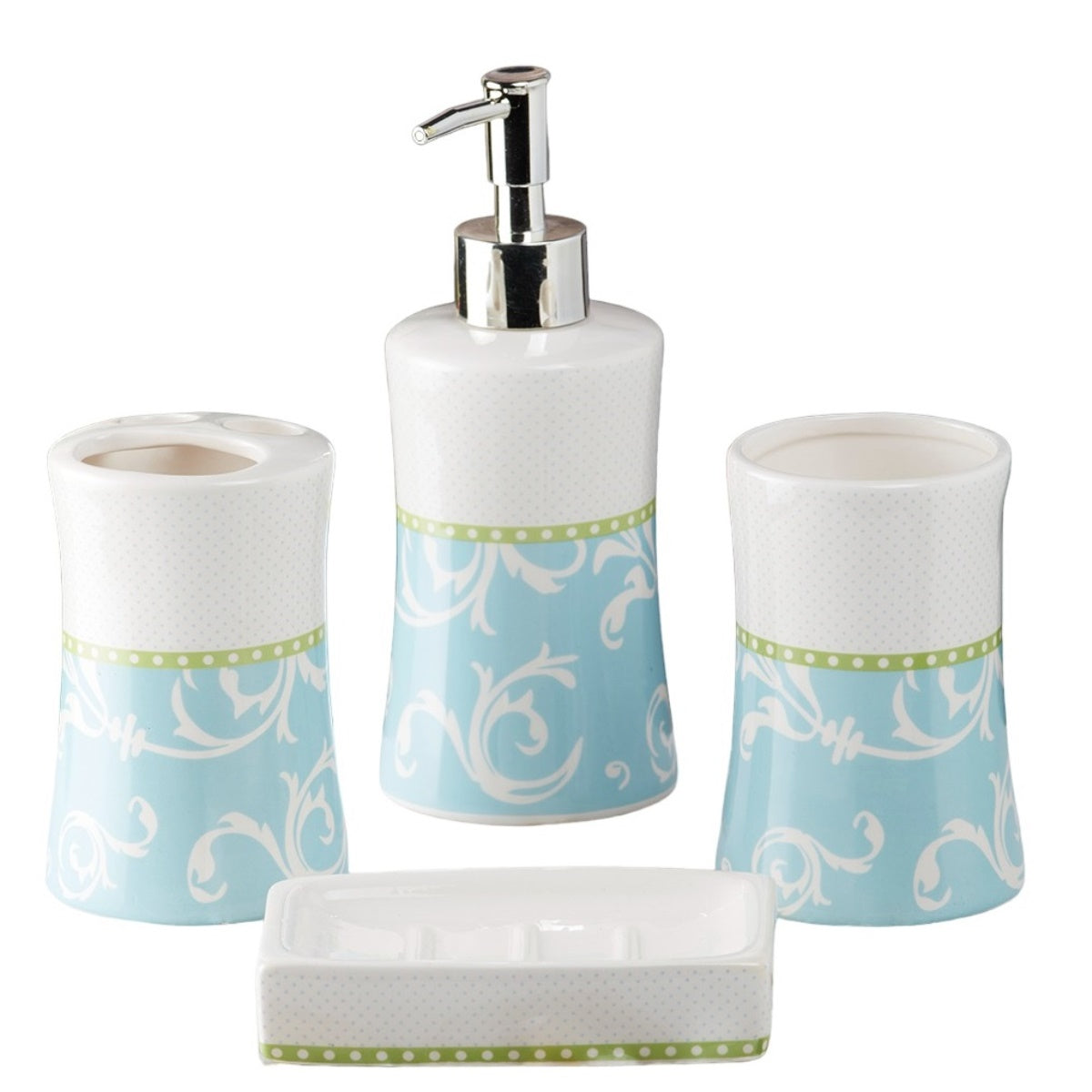 Kookee Ceramic Bathroom Sets, Multi, ART08174