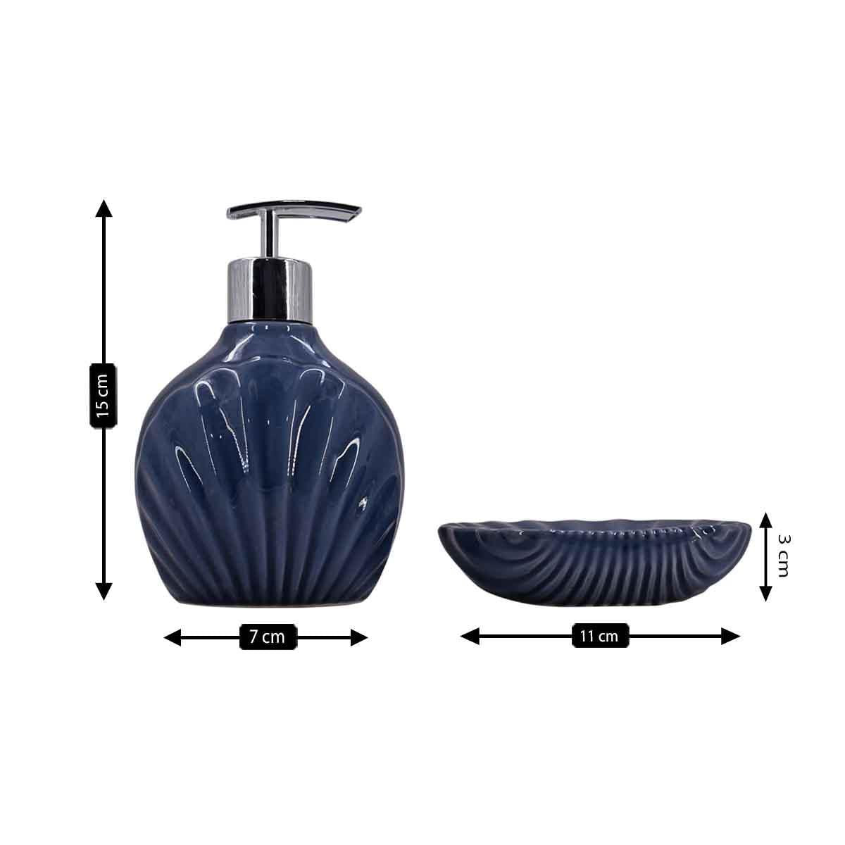 Ceramic Bathroom Set of 2 with Soap Dispenser (8182)