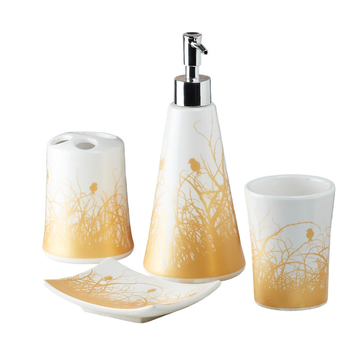 Kookee Ceramic Bathroom Sets, Multi, ART08188