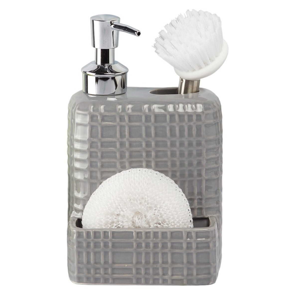 Ceramic Soap Dispenser for handwash for Bathroom, Dark Grey, (Set of 1) (8209)