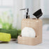 Kookee Ceramic Soap Dispenser for Bathroom handwash, refillable pump bottle for Kitchen hand wash basin, Set of 1, Cream (8210)