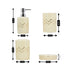 Ceramic Bathroom Set of 4 with Soap Dispenser (8214)