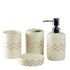 Ceramic Bathroom Set of 4 with Soap Dispenser (8214)