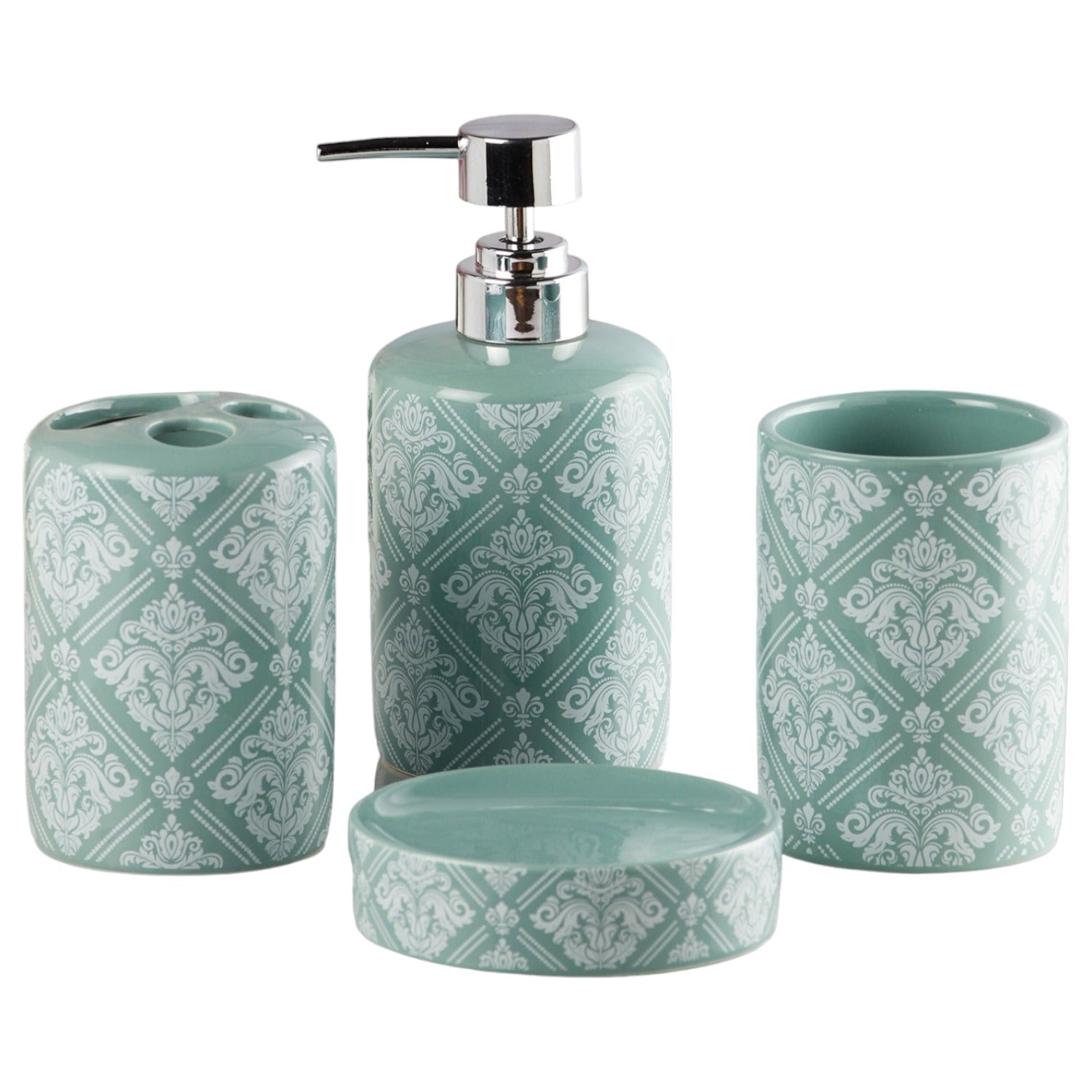 Kookee Ceramic Bathroom Sets, Green, ART08218